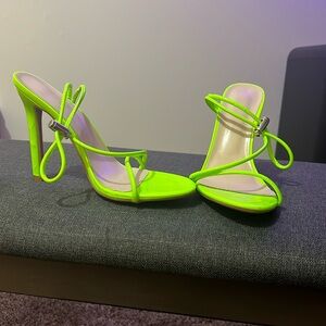 Neon green heels